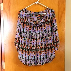 Express sheer tunic blouse size S